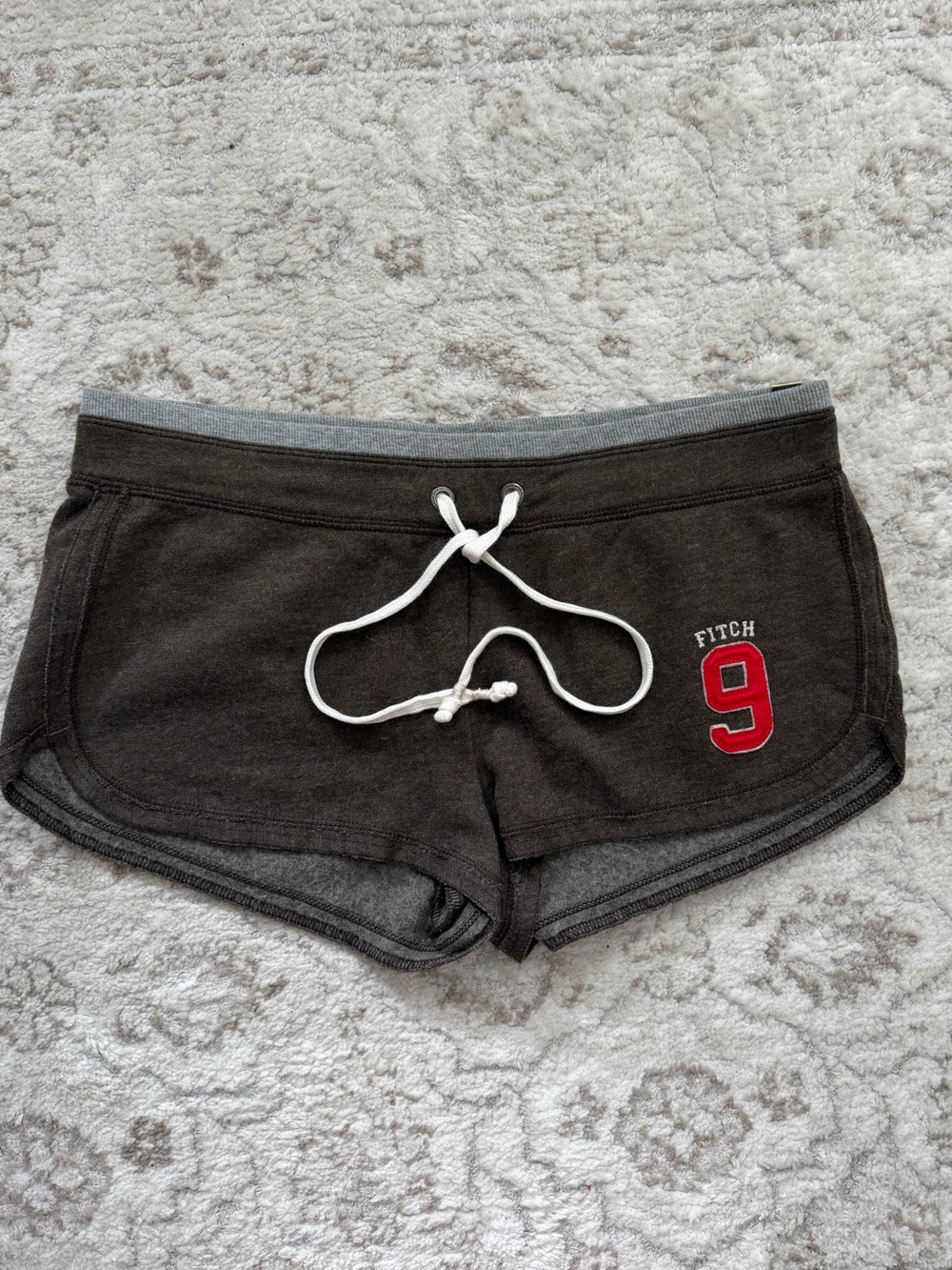 Y2K Abercrombie & Fitch Mini Sweat Shorts Brown Soft Low Rise New With Tags